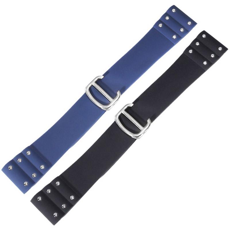 Hochwertiges Gummi-Uhrenarmband für Cartier Santos Armband Santos 100 Serie Schwarz Blau Wasserdichtes Armband Faltschließe Gürtel 21mm