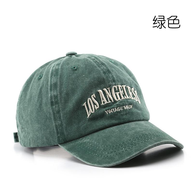 

Washed letter embroidery baseball cap outdoor sports sunscreen sun hat baseball hat Adjustable зелёный