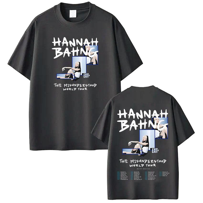 2025 Léto Hannah Bahng The Misunderstood World Tour Tričko Grafická Trička Populární Ženy Muži 100% Čistá Bavlna Potiskované Tričko