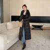 New Winter Loose Hooded Cotton Jacket for Women's Extended Thickened Warm Cotton Jacket Over Knee Jacket