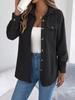 2025 Women's Casual European-American Corduroy Striped Shirt Jacket