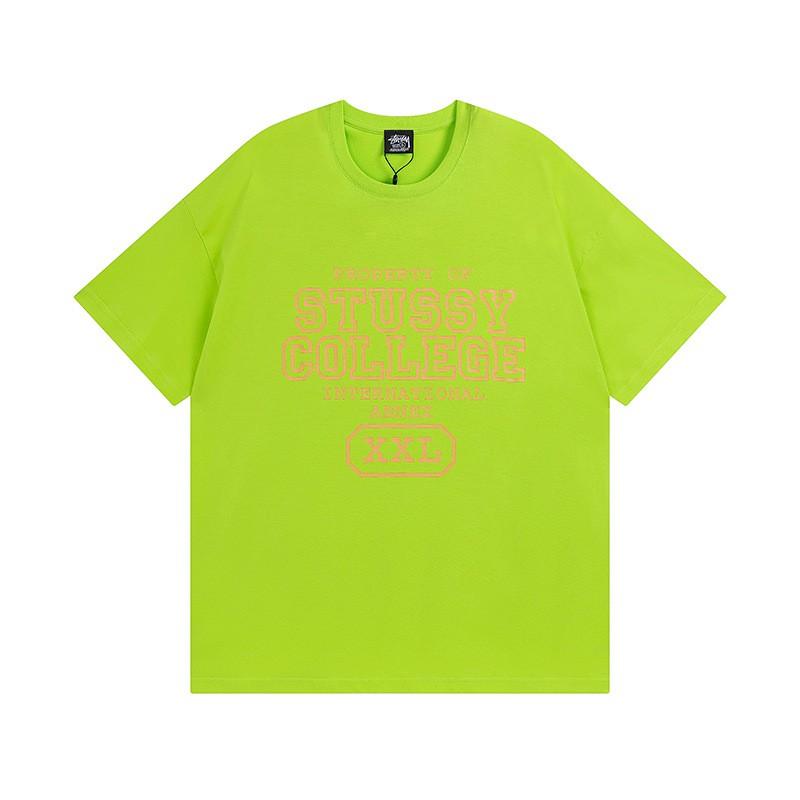 Short Sleeve T-Shirt Couples Street Style Letter Print Loose Fit Breathable Top