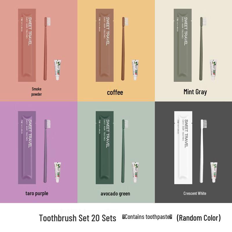 Disposable Toothbrush with Toothpaste Sets