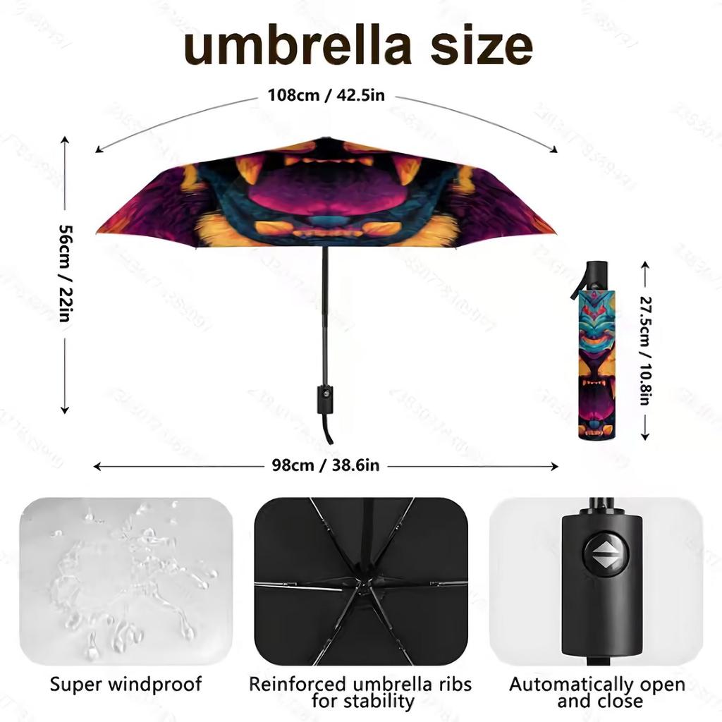 Compact Umbrella Featuring a Soccer Ball Design - Automatic Open And Close, Resistant To Wind, Offers, Perfect for Sports Enth