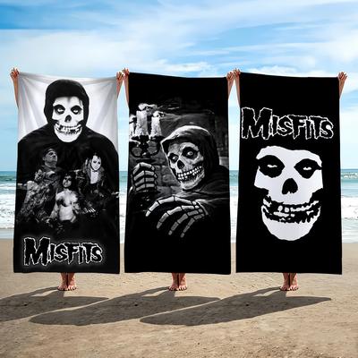 Rock Band M-Misfits Ręcznik Plażowy Prysznicowy Kąpielowy Podróżny Lekki Przyjazny dla Skóry na Basen Kemping Rejs Lato
