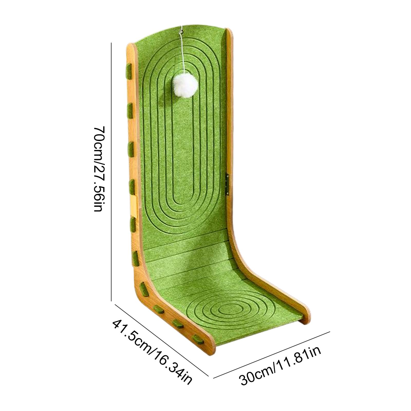 

L-shaped Cats Scratching Board W/ Ball Wall Mountable Furniture Protector Large Cat Climbing Frame Interactive Cats Toy Supplies