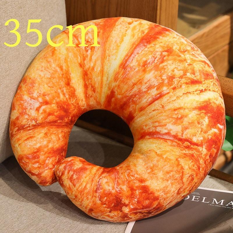 Realistic Bread Plush Pillow Set Croissant Baguette Hot Dog Sofa Decor Soft Comfort Food Themed Cushions For Home Birthday Gift