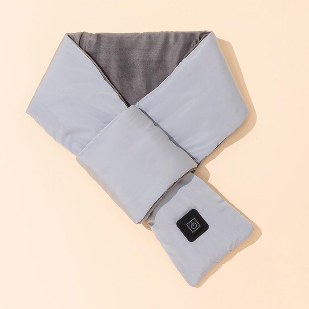 Electric USB Heated Scarf Neck Heating Pad 3 Temperature Adjustable Heated Neck Warmer Thickened Thermal Scarf for Men Women