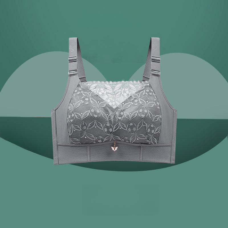 Large Size Lingerie for Women Slim Fit Full Cup Strapless Gathered Bra Top Support Breathable Adjustable Bra