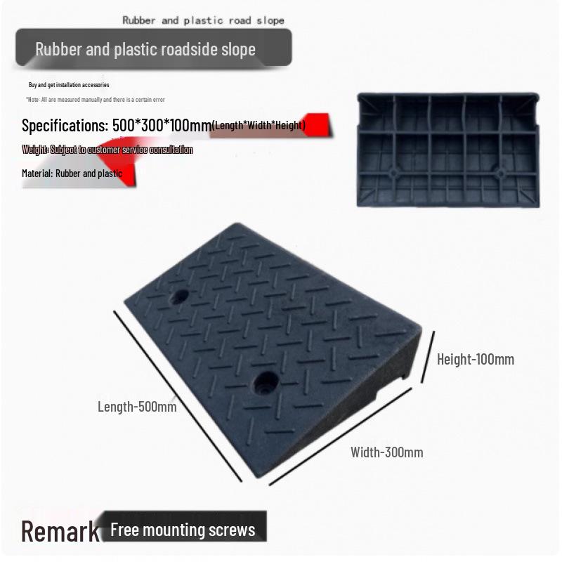 Rubber Curb & Threshold Ramp Mat for Home and Car 