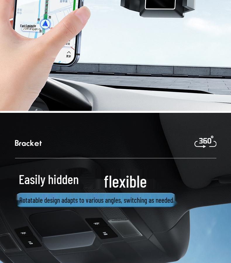 2022 Rearview Mirror Dash Cam with AR Navigation & Phone Holder