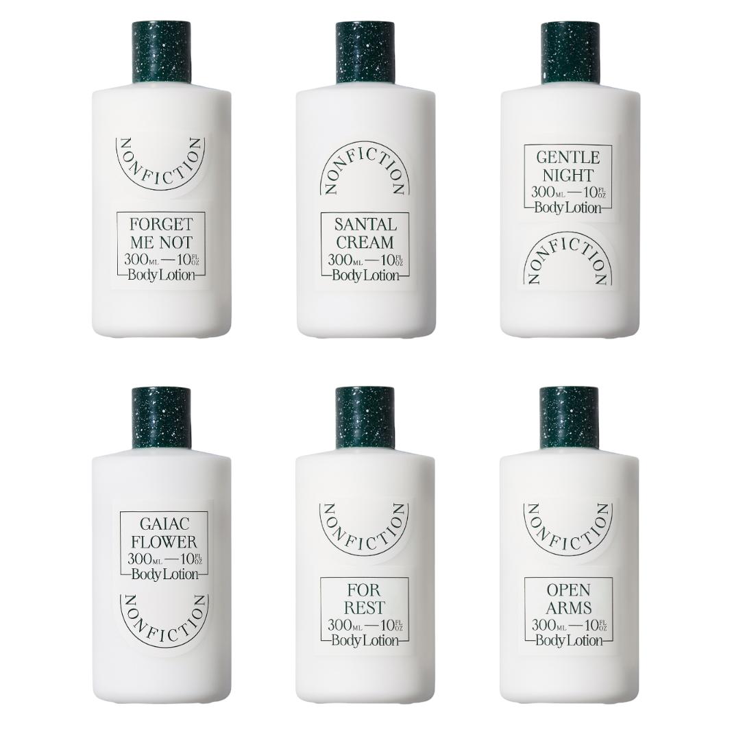 

Nonfiction Perfumed Body Lotion (6 Options) – Deeply Moisturising & Nourishing Care with Shea Butter for Silky Skin, Korean Open Arms