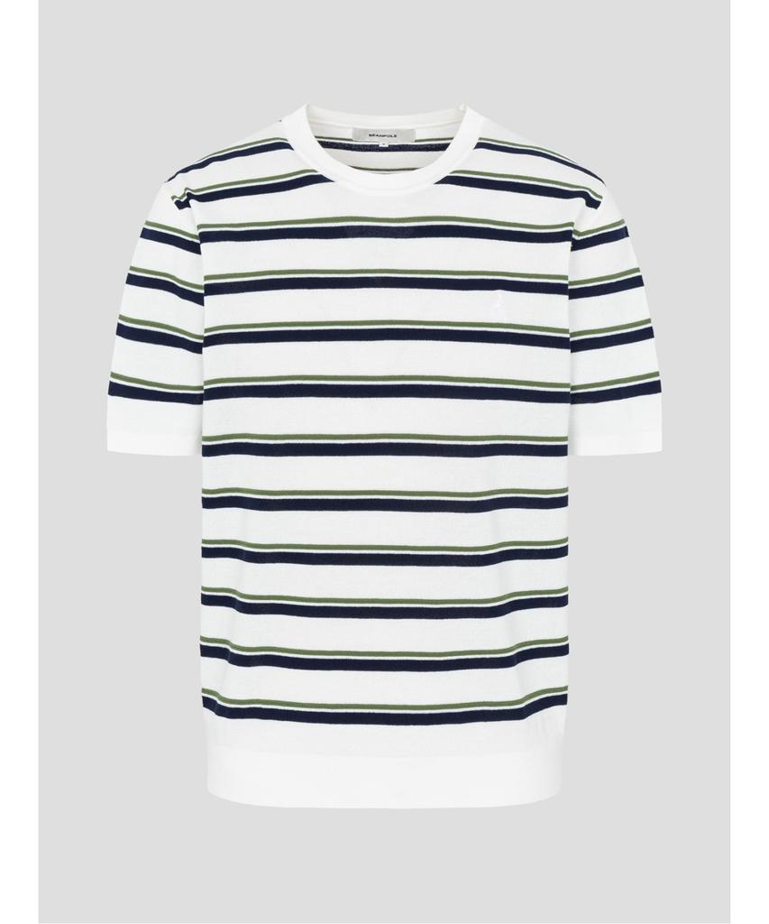Binpolmen Striped Round Knit Ivory