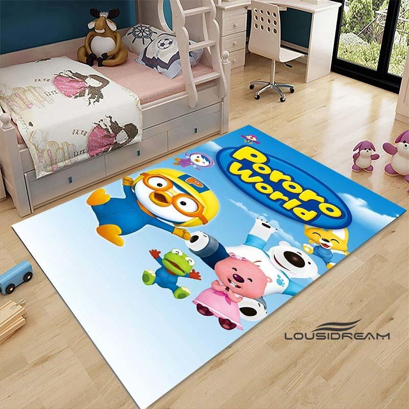 2026 Tappeti con Motivo a Forma di Pesce Carino P-Pororo-Park 15 Misure Tappetino per Pavimento Soggiorno Camera da Letto Comodino Tappeto Area Tappeto per Giochi Camera dei Bambini Decorazione per la Casa