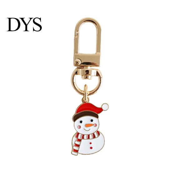 Cartoon Bag Charm Christmas Keychain, Enamel Santa Snowman Elk Snowflake Charm, Decorative Key Ring Xmas Theme Pendant for Backpacks Handbags Purses,