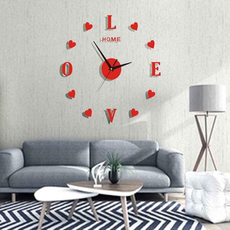 

Бесшумные настенные часы в скандинавском стиле «Сделай сам», Модные и креативные часы, Самоклеящиеся часы, Простые настенные часы для гостиной без гвоздей mirror silver