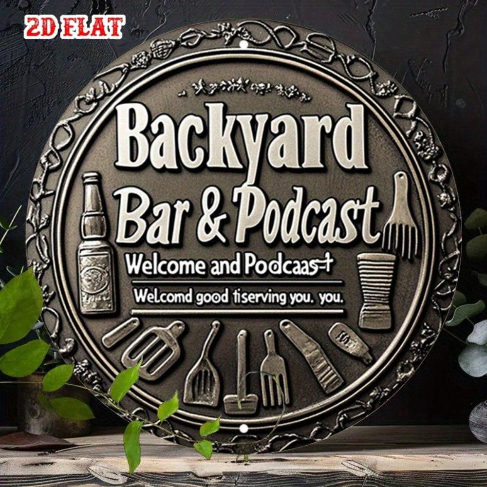 Metal Wall Sign Flat 2D Plate Home Decor Hanging Ornament