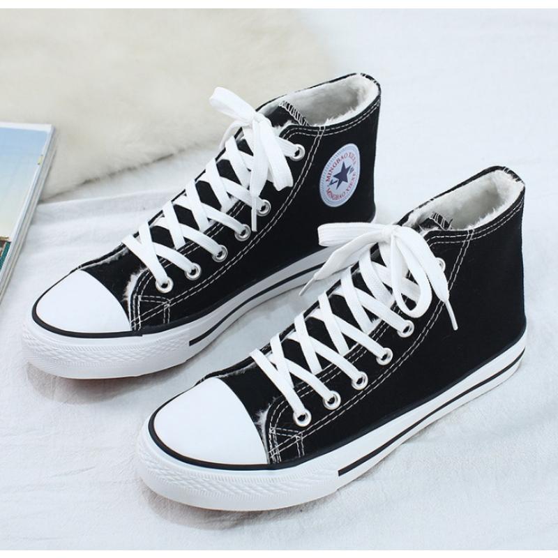 Spring and Autumn New Trendy Canvas Shoes Women's Fashion Student Shoes Lace-Up Small White Shoes Couples Men's Shoes Casual