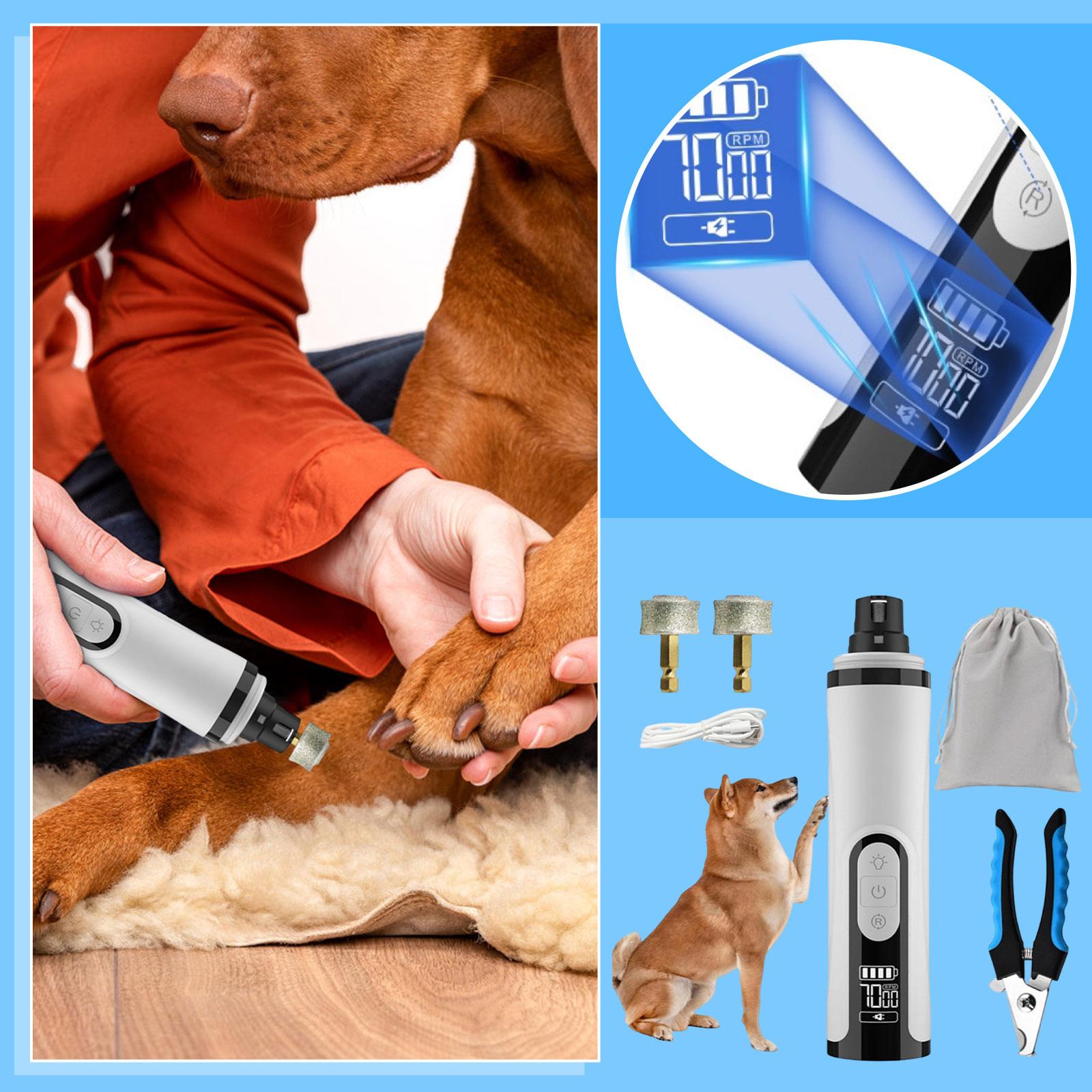 

Pet Nail Grinder, High-power LED -light Electric Rechargeable Nail Clipper For Cats And Dogs, With Visible . One Size