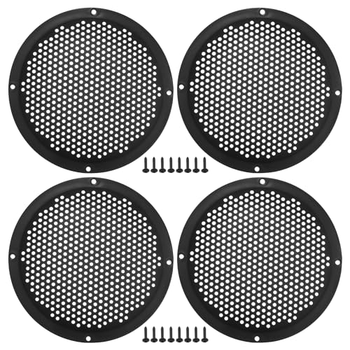 

ACROPIX Универсальная 6-дюймовая сетка-крышка для автомобильного динамика, круглая 6-дюймовая защита для аудиодинамика, сабвуфера, чехол-протектор с монтажными винтами, АБС-пластик, черный - Набор из