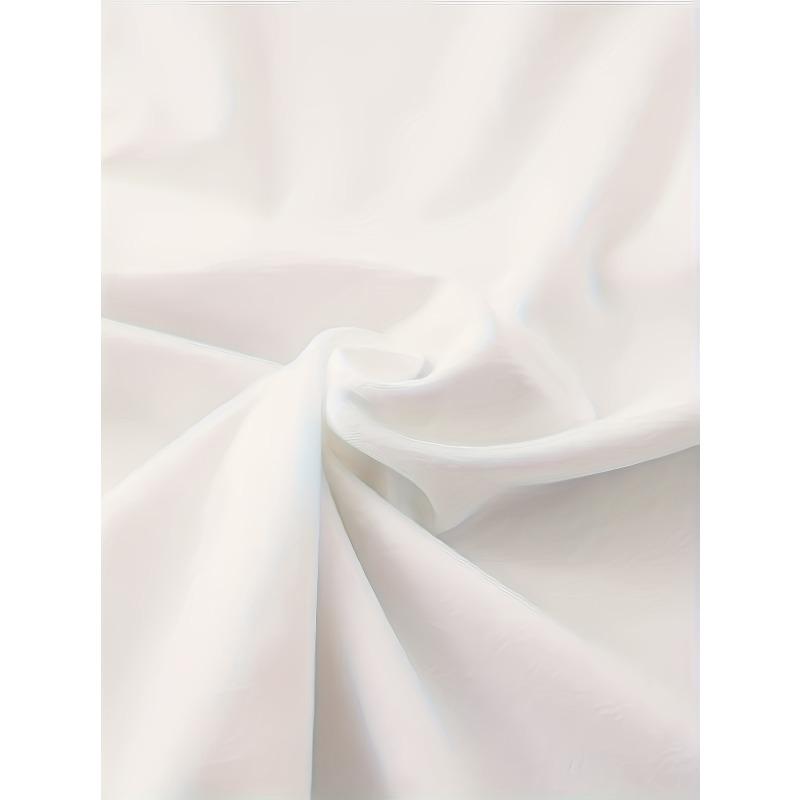 European Size Women's Plus Size Jeans & Pearls Print T-Shirt - Casual Short Sleeve Crew Neck Top