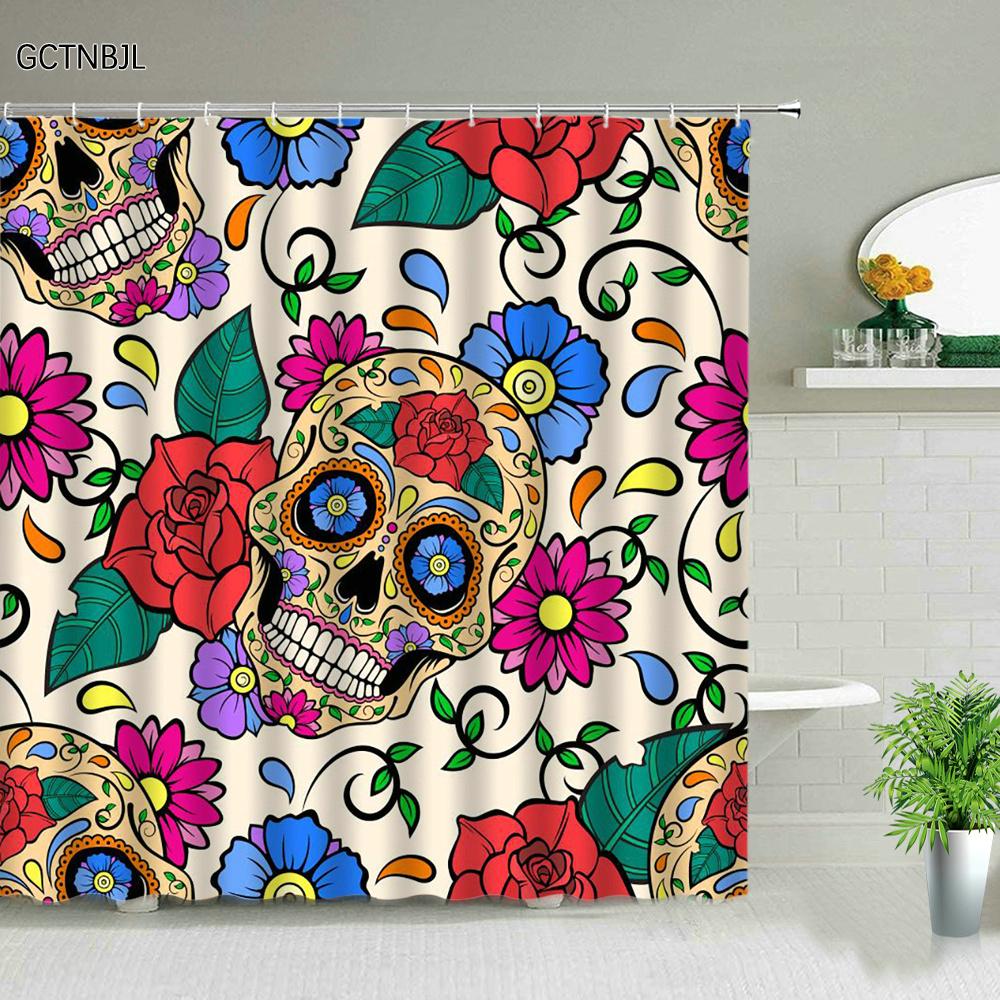 Halloween pumpkin Lantern Shower Curtain Bathroom The Terrible  Forest Wood Ghost House Tombstone Fabric Bathroom Curtain Set