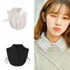 Fashion White Lace Fake Collar Black Vintage Shawl Detachable Front Tie Elegant Iris Blouse Shoulders Fake Collar Ladies