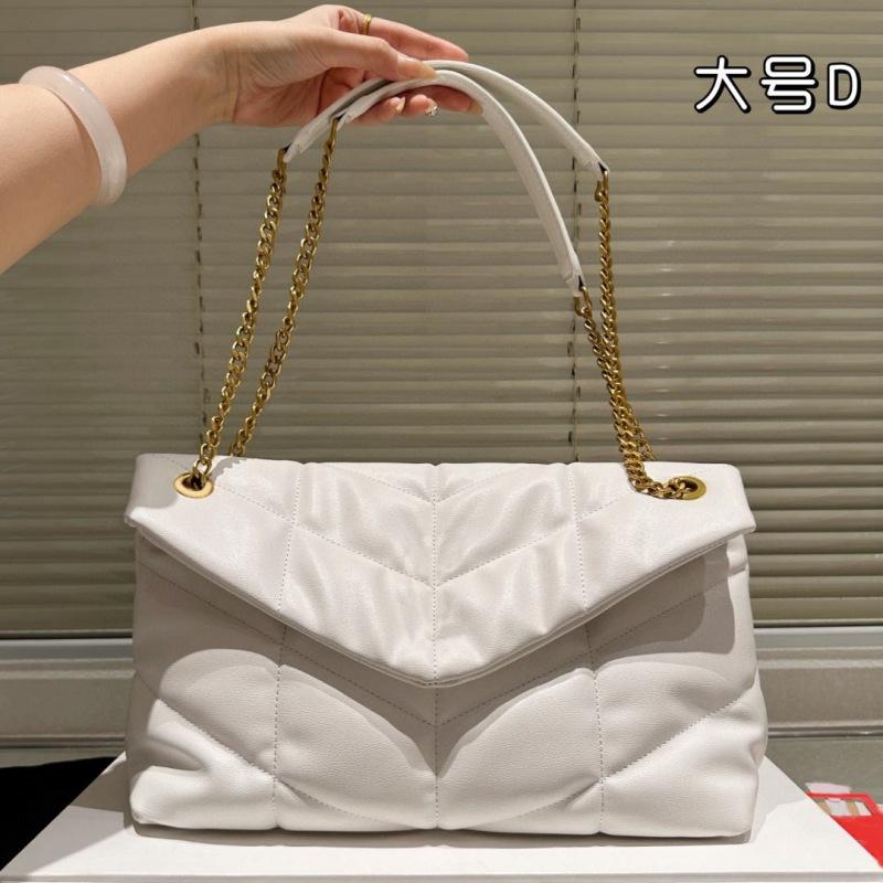 25 New Underarm Cloud Bag Large Capacity Rhombus Chain Bag One Shoulder Oblique Span Bag Women s Bag small size 27*16