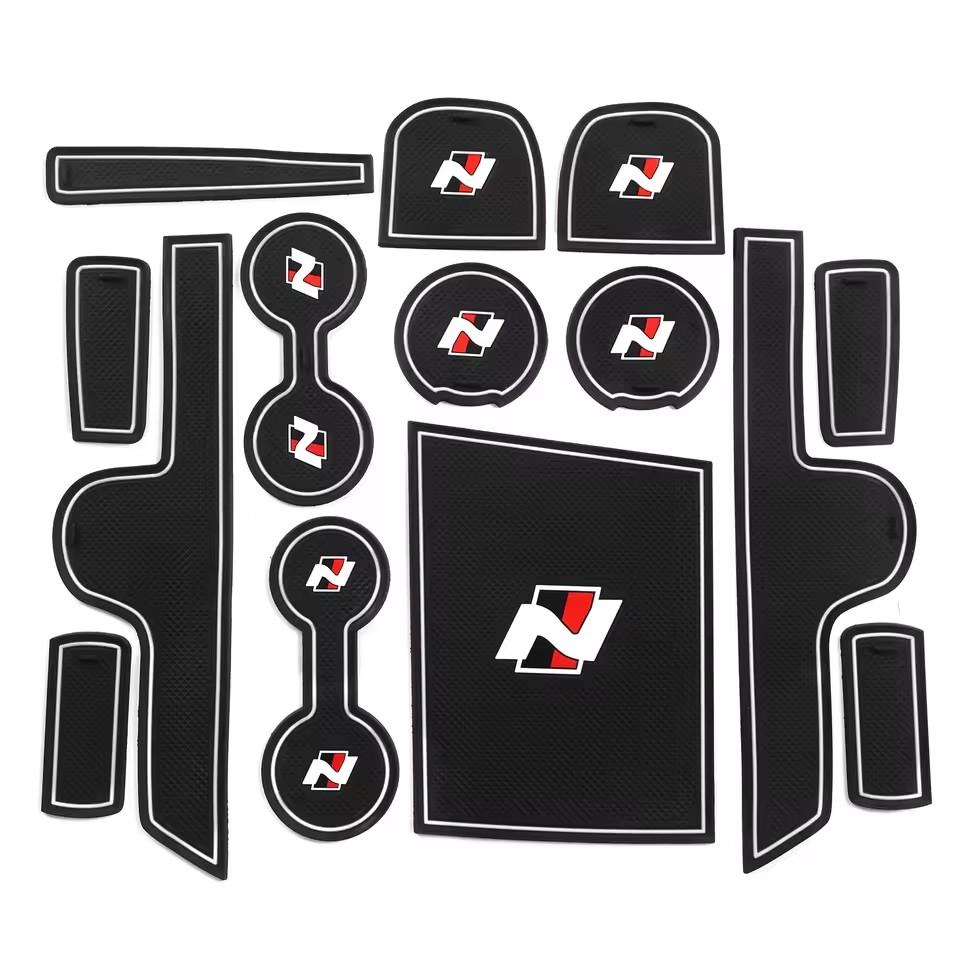 for Hyundai Elantra AVANTE 2025 2025 N Sports Style Gate Slot Mat Cup Holder Coaster Door Groove Pad Interior Accessories