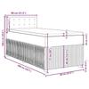 VidaXL Sommier à lattes de lit avec matelas Marron foncé 80x200 cm 3289600