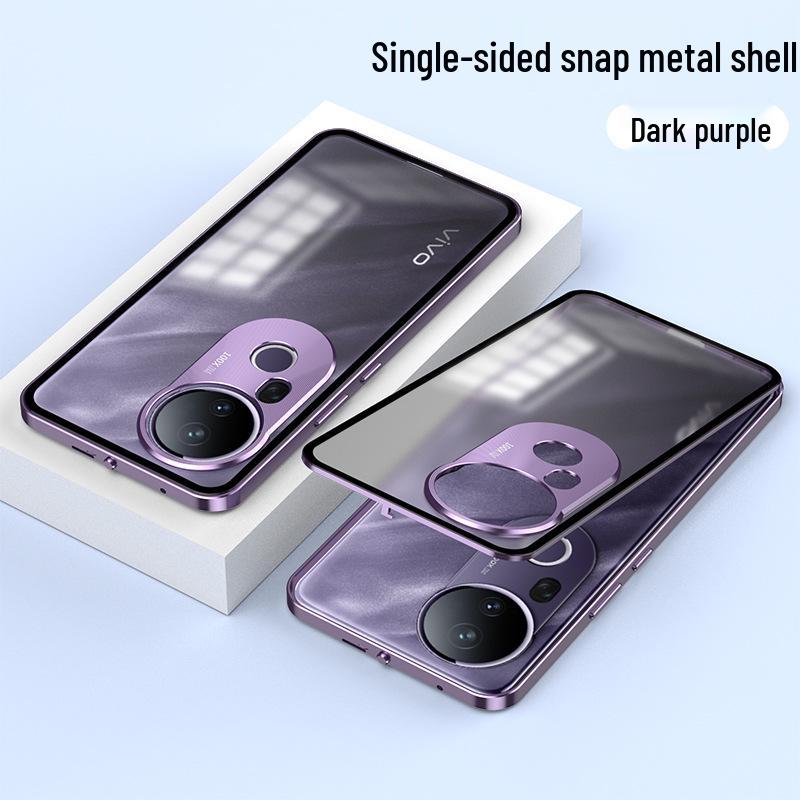 Vivo S30 Pro Metal Frame Snap-On Frosted Back Case with Lock Buckle for S20 V40
