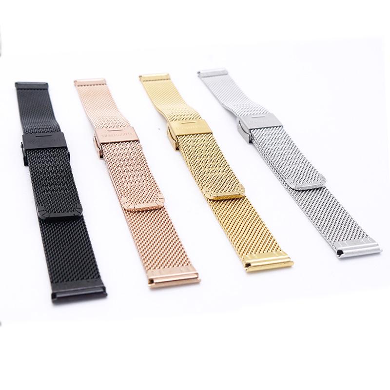 Stainless Steel Mesh Watch Strap with 06 Wire Double Safety Buckle for DW Watches