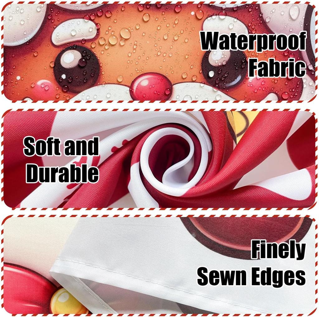Frohe Weihnachten Duschvorhang, Frohes Neues Jahr Winter Weihnachtsmann Schneemann Weihnachtsbaum Zuhause Feiertag Badezimmer Dekoration, Polyesterstoff
