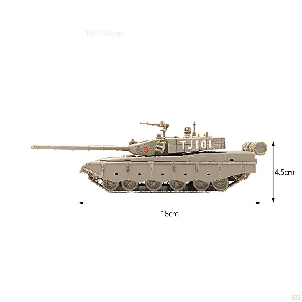 1/72 Scale Tank Model Assembled Playset Collection Desk Decoration Tracked Crawler