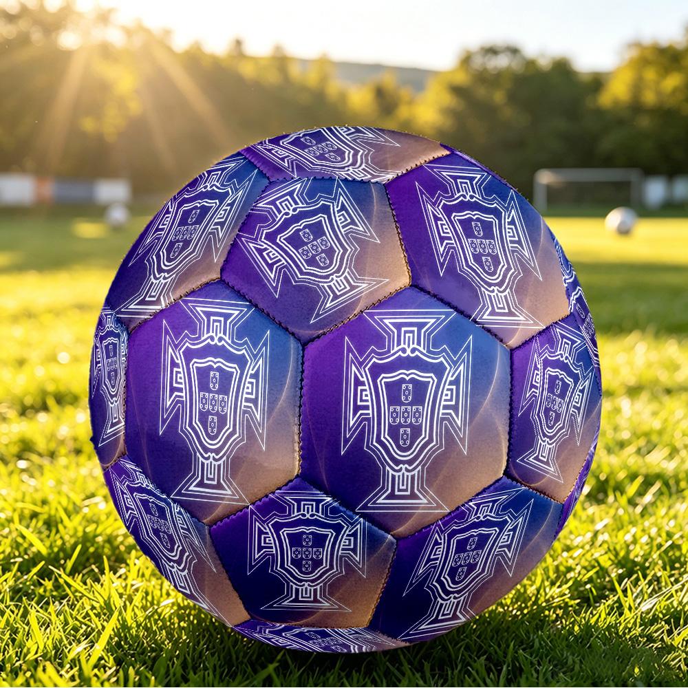 Portugal Football Printed Size 5 Soccer Ball Wear Resistant Standard Adult Training Football Fan Gift for Indoor Outdoor Match Sports