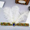 Feather Headbands Cosplay Handmade Hair Accessories for Women Masquerade Headpiece Mardi Gras Art Decors