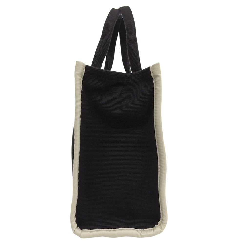 Marc Jacobs Excellent Condition Cotton Canvas Tote Bag with Front Logo and the Jacquard Logo, Medium, Women's, Black, M0017027 Tote Bag blackUsed