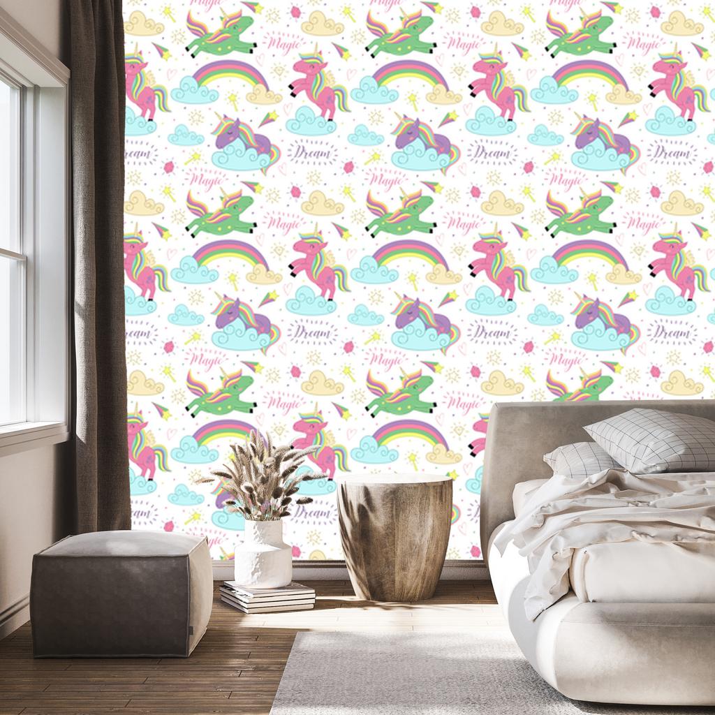 Magical Unicorns Wallpaper for Living Room and Bedroom 50x1000