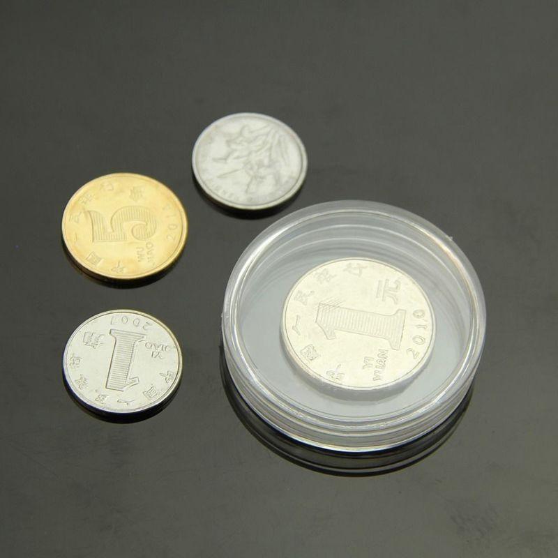 38mm 10 pcs Clear Round Cases Coin Storage Capsules Holder Plastic Useful New top sale