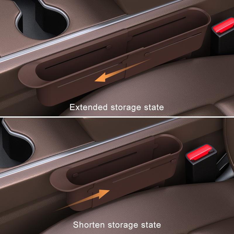 Scalable Car Seat Gap Storage Box Car Seat Gap Filler Organizer Phone Key Storage Box Automotive Interior Storage Accessories