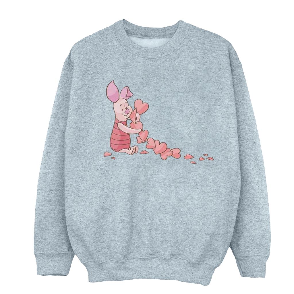 Disney Girls Winnie The Pooh Piglet Chain Of Hearts Sweatshirt