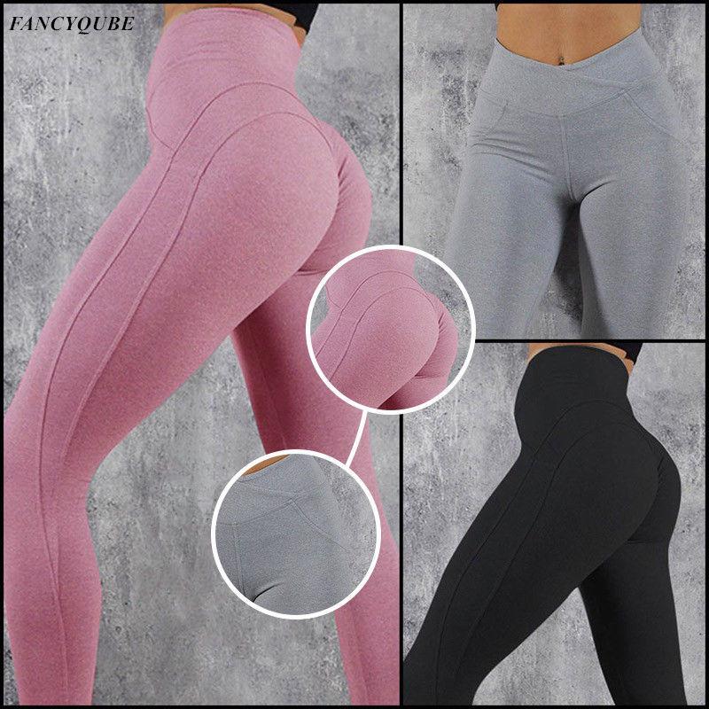2022 Women's V-Shaped Crossover Waist Hip-Lifting High-Waisted Spliced Yoga Leggings