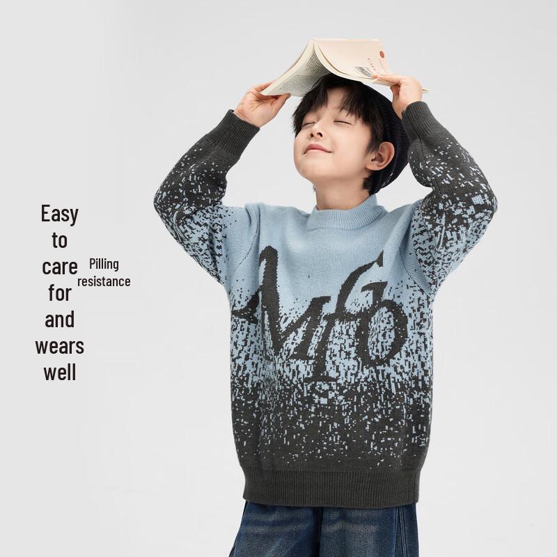 Zuoxi Boys Gradient Thickened Winter Sweater 160