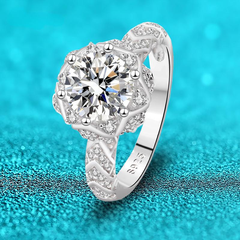 

Сертифицированные роскошные обручальные кольца с муассанитом 2CT, 8 мм, для женщин, блестящий браслет из стерлингового серебра S925, оптовая продажа GRA