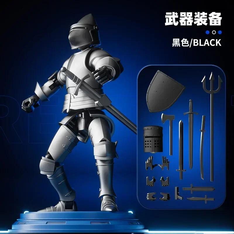 Knight Action Figures Paladin 13 Jointed Movable Shapeshift Robot 3D Printed Mannequin Character Assembl Toys Kids Gifts