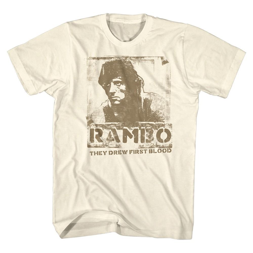 

JOHN RAMBO T-SHIRT Mens New Sizes SM5XL BLAME Natural Color 100% Cotton Movie Unisex T-Shirt XL