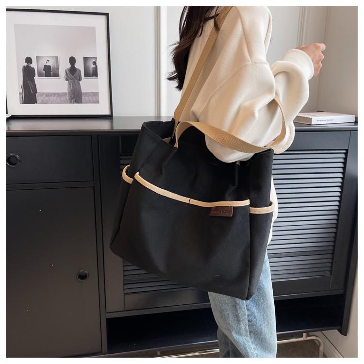 Large Capacity Canvas Tote Bag for Women Casual Shoulder Bag Fashion Commuter Handbag Shopping Travel Tote