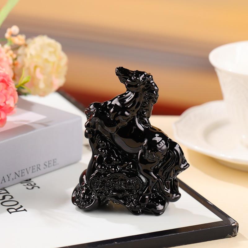 2026 Statuie Zodiac Cal Colecție Feng Shui Cristal Lux Ușor Ornament Prindător de Soare Cal Decor Birou Acasă