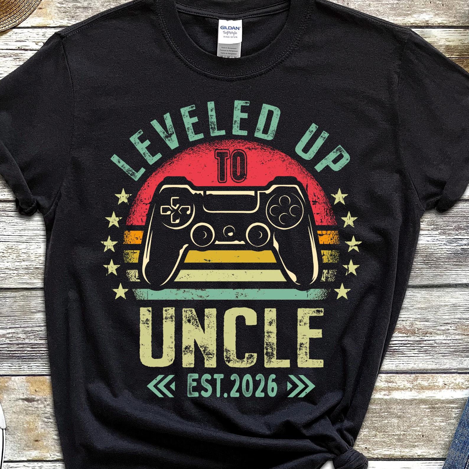 Leveled Up To Uncle T-Shirt, T-shirt, T-shirt, New Uncle Gift, Gamer Uncle Gift, Future Uncle, Gamer T Shirt, Gamer T-shirt, Gamer S