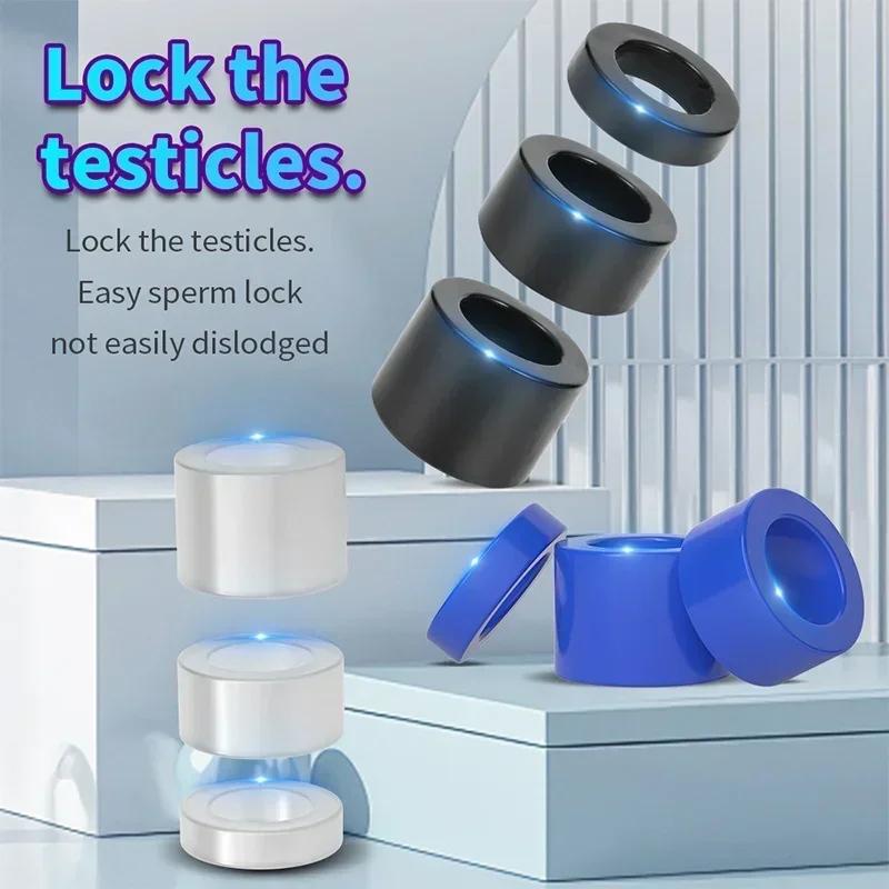3 Size Elastic Penis Ring For Men Gay Ejaculation Erection Scrotum Bind Sex Toys Cock Ring Dick Ring Adult Sex Product